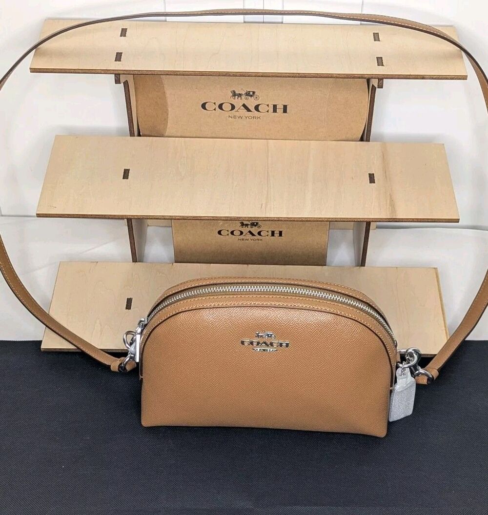 Coach Maddie, Light Saddle/Silver, Brown, Crossbody, NWT